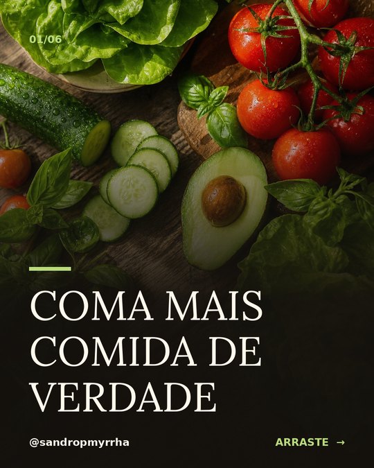 Tela 1 do carrossel Coma mais comida de verdade