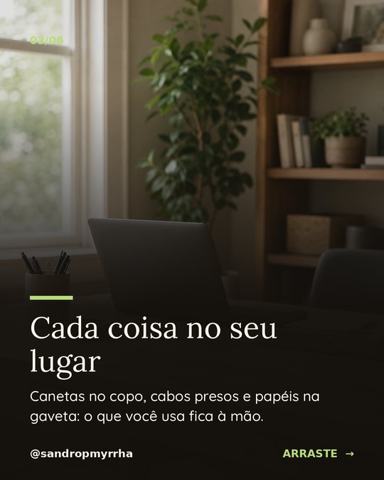 Tela 3 do carrossel Arrume sua mesa em 5 minutos